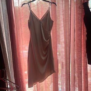 Size S Express dress. Champaign color. Never worn. tags have been removed.